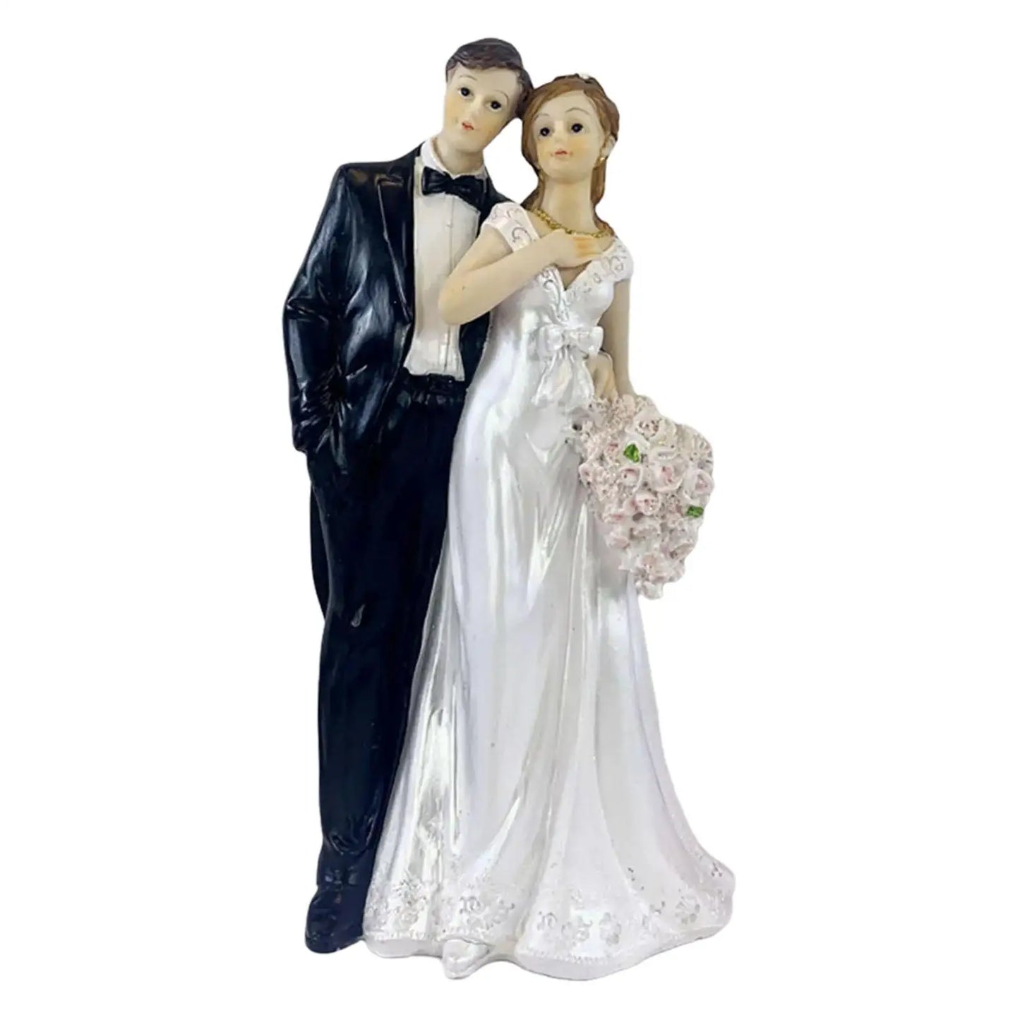 Elegant Wedding Cake Toppers Bride and Groom Resin Figurine for  Wedding Cake Topper Bride Groom Couple Figurine Decoration