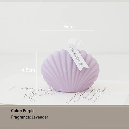 Shell Shape Scented Aromatic Candles Natural Soy Wax Candles Aesthetic Aromatherapy Candle Home Decoration Background Props