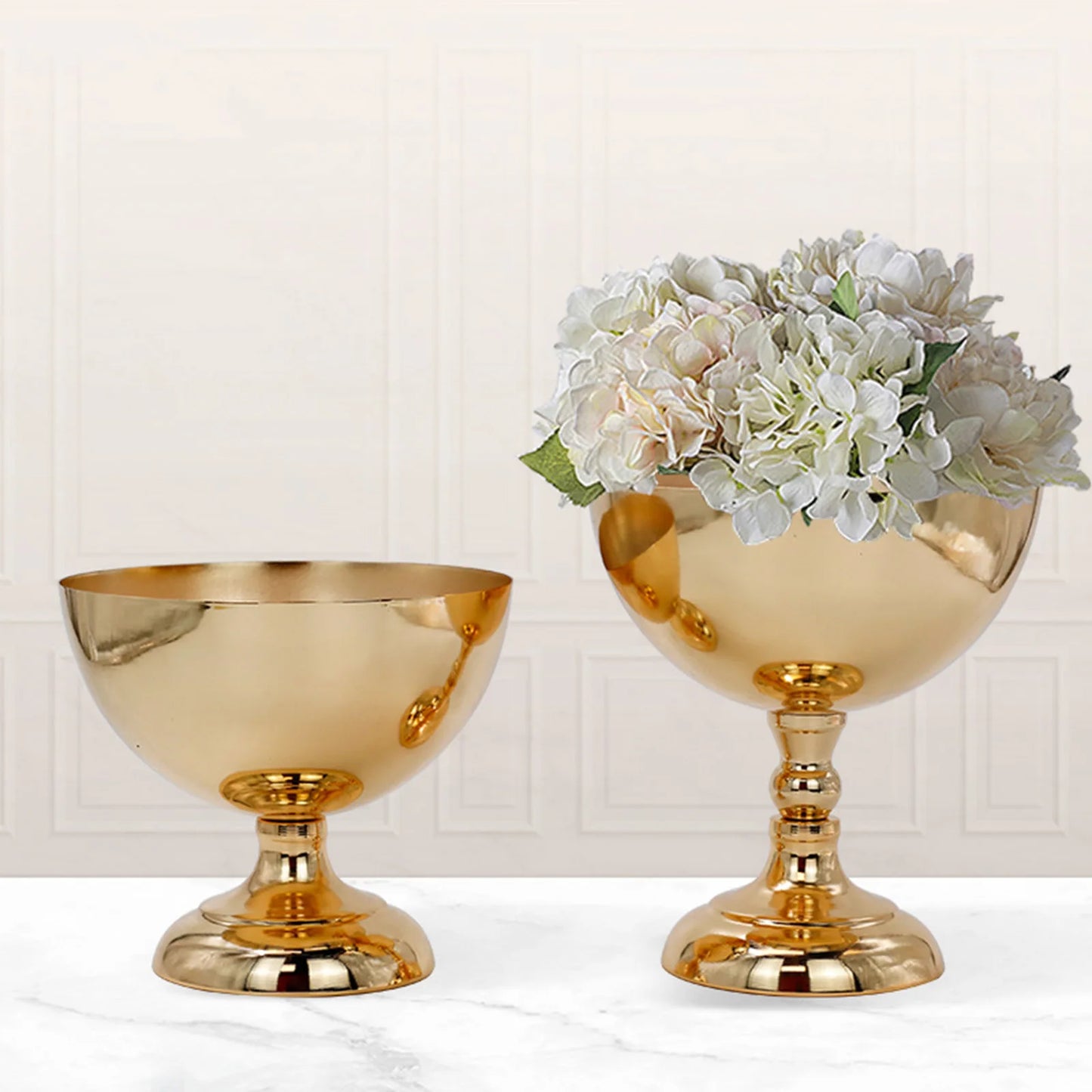 European Style Vase Metal Vase Vintage Advanced Ceramic Flower Vase for Wedding Centerpiece Decor Hotel Banquet Table Decoration