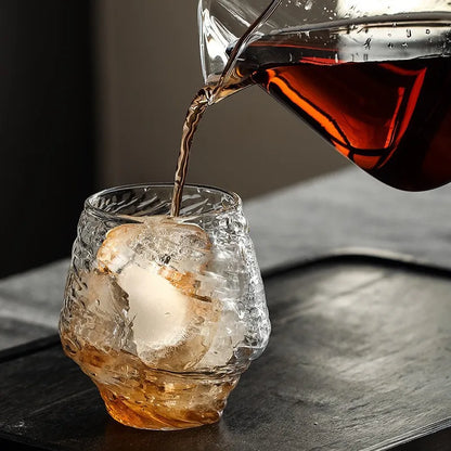 380ml Japanese style Whiskey Glass Retro Hazy Hammer Wine Tumbler Drinking Cup Gifts XO Cognac Brandy Whisky Mug With Wo