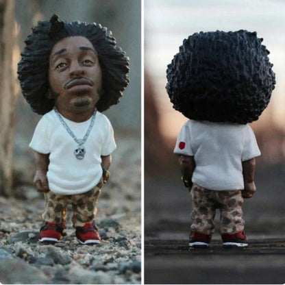 Tupac Figurine New Rapper Star Cool Hip Hop Guy Ornaments Creative Desktop Statue Home Living Room Office Decor Doll Rapper