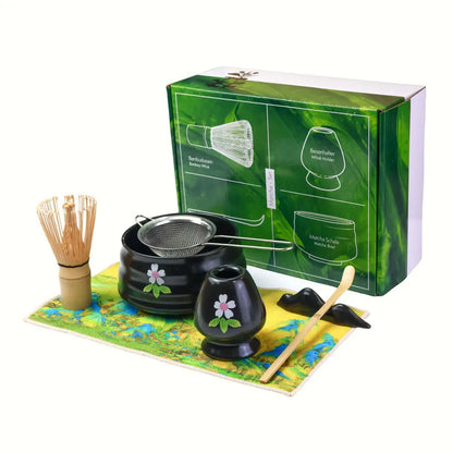 7PCS/Set Japanese-style Matcha Tool Set, Chasen Stand, Tea Scoop, Tea whisk Holder, Bamboo Accessories, Tea Whisking Tools