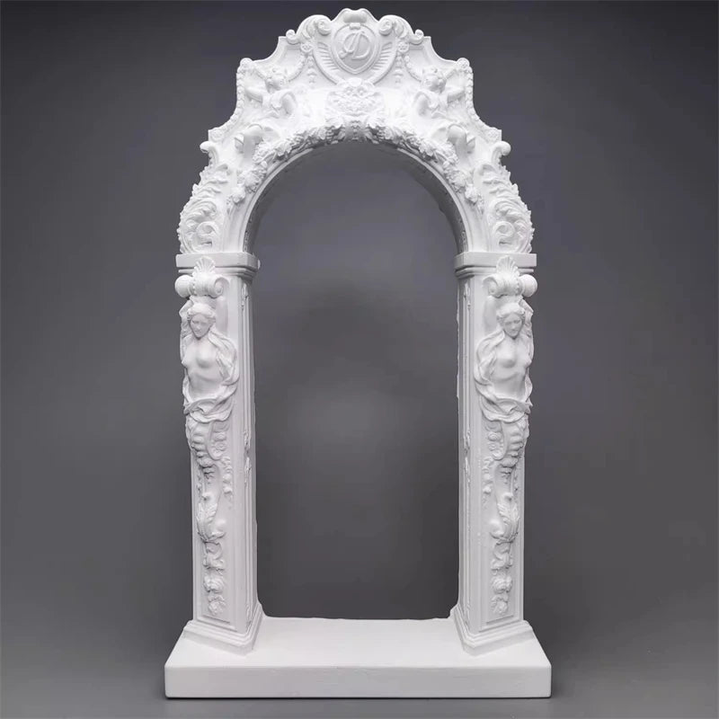 Rococo Style Goddess Door Cave Plaster Drawing Set Structure Art Architecture Sculpture Ornament Room Living Room Desktop Decor