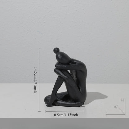 Creative Abstract Figure Statue Home Decor Nordic Modern Decorative Figurines For Interior Creative Office Living Decoration