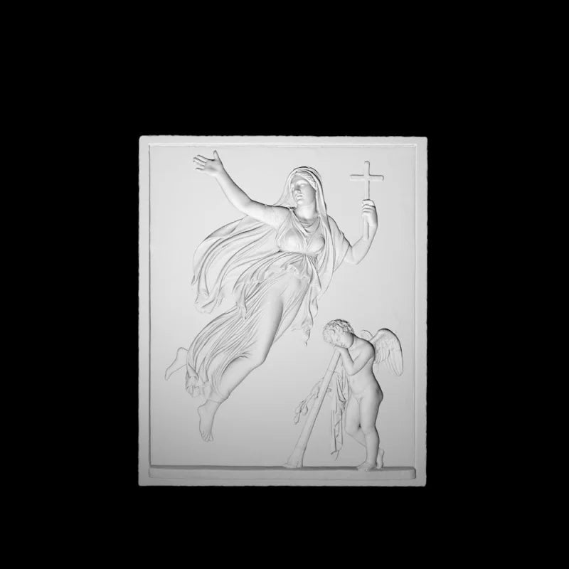 Angel And Woman Plaster Three-Dimensional Art Relief Decorative Painting Desktop Decoration Fragrant Stone Creative Gift Art