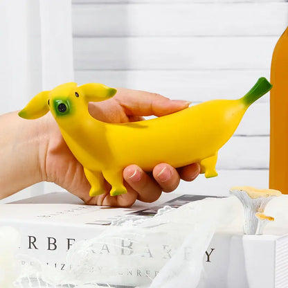 Originality Figurine Banana Dog Resin Ornaments Modern Home Decoration Cute and Interesting Desktop Bedroom Living Room Statue