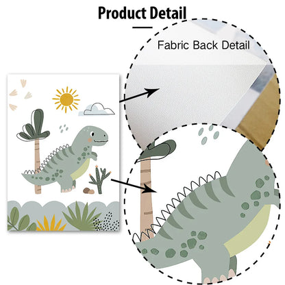 Jurassic Period Dinosaur Custom Baby Name Wall Art Canvas Painting Nordic Dino Posters And Prints Wall Pictures Kids Room Decor
