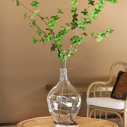 Japanese style big belly clear glass vase living room decoration simple ins home decoration room decoration wedding decoration