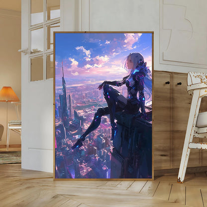 Cyberpunk Self-adhesive Poster Anime Movie Wallpaper Figures Wall Art Bedroom HD Decor Gift Home Decoration Painting Pictures