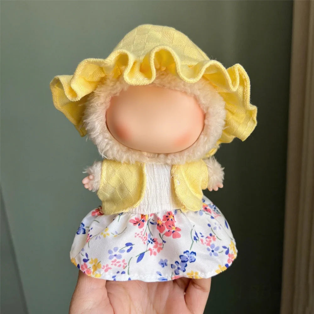 Plush Doll Clothes 15-17cm Lafufu Clothes Designer DIY Toy Dress Up Party Gift Doll Accessories for Keychain Pendant Decoration