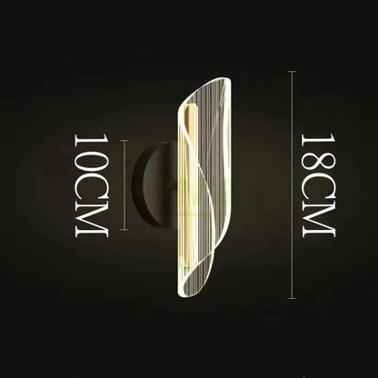 Modern Thin Waist LED Wall Lamp Bedroom Study Restaurant Hotel Bedside Streamer Wall Lamps Living Room Decor Scroll Wall Lights
