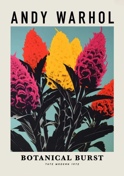 Andy Warhol Artwork Flowers Tulip Sunflowers Daisies Peony Abstract Poster Canvas Paintings Wall Art Pictures Home Decor