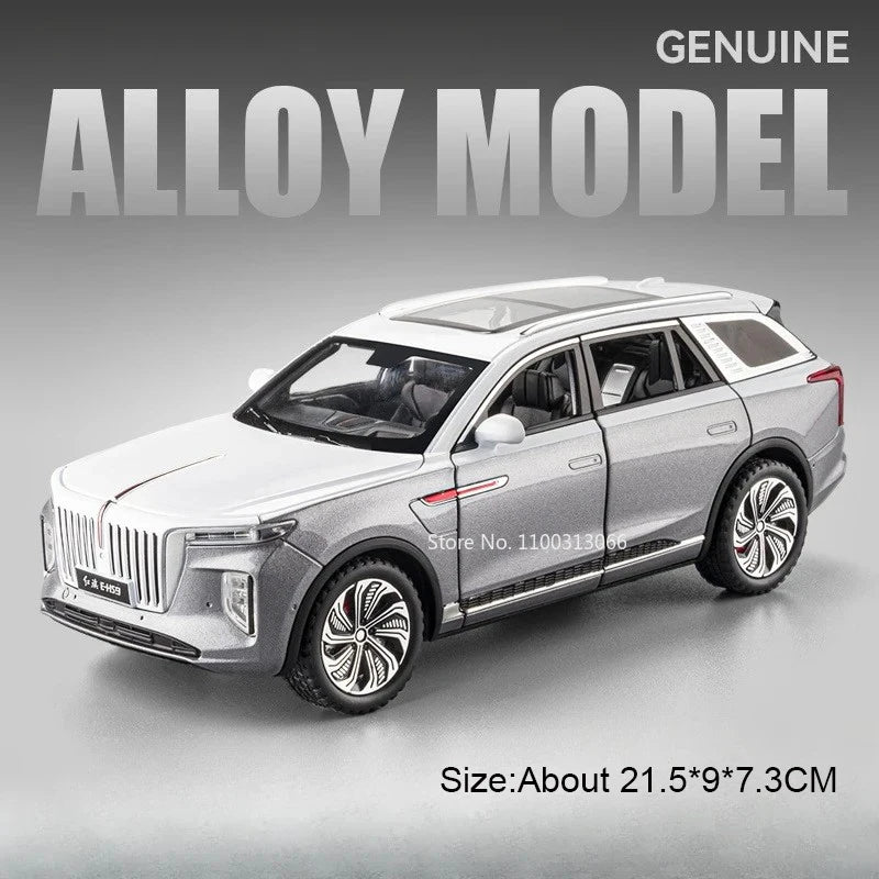1:24 Mansory Rolls-Royce Phantom HONGQI HS9 Models Toys Cars Wheel Pull Back Miniature Car 6 Doors Opened Vehicles Kids Gifts