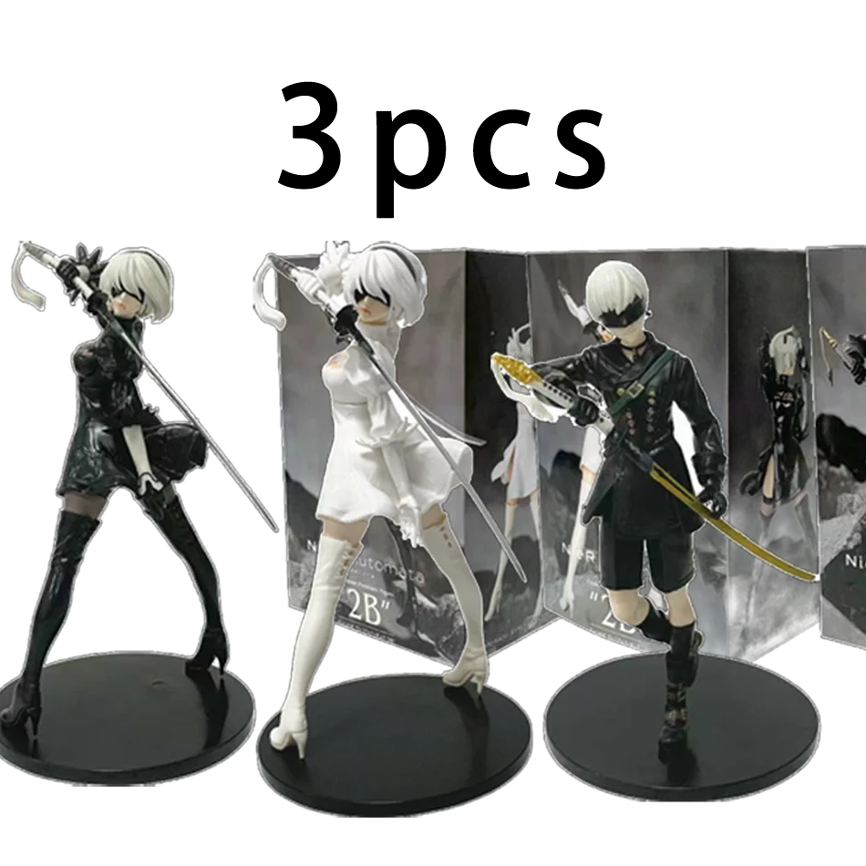 2025 new hot sale nier: automata yorha type a2 2b 9s pvc anime action figure model collection ornament anime model cartoon toy