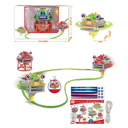 Electronic Wire Walking Unicycle Tumbler Robot Toy Funny Gyroscope Spinner