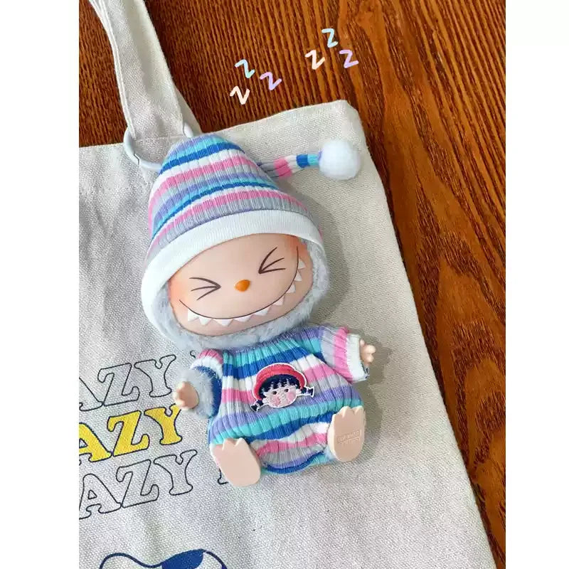 New Hot Mini Plush Doll'S Clothes Outfit Accessories For Korea Lafufu  Sitting Party V1 V2 Autumn Onesie Hat Set Clothing