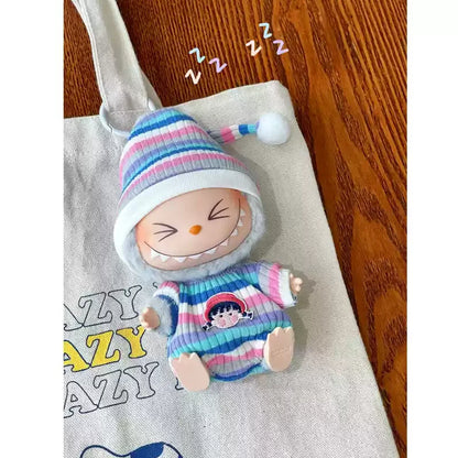New Hot Mini Plush Doll'S Clothes Outfit Accessories For Korea Lafufu  Sitting Party V1 V2 Autumn Onesie Hat Set Clothing