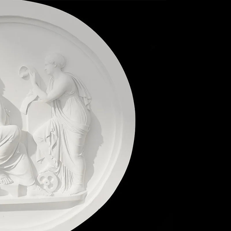 Creative Art Relief Decorative Painting Desktop Plaster Ornament Accessories For Modern Home Decor Elegant Room Luxury Ornaments