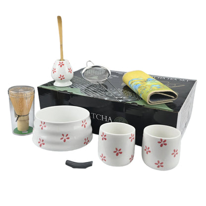 9pcs Japanese Matcha Set Matcha Bowl With Mouth Song Dynasty Tea Tip Tool Matcha Whisker Stand