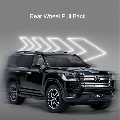 1:24 Land Cruiser Prado LC250 Models Alloy Cars Toys 6 Doors Opened Miniature Car Wheel Pull Back Vehicles Boys Perfect Gifts