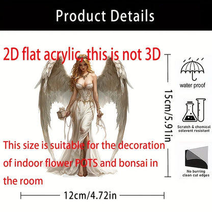 2D Decorative Signs/Angel Acrylic Decorative Signs/Bohemian Style for Homes, Offices and Cafes