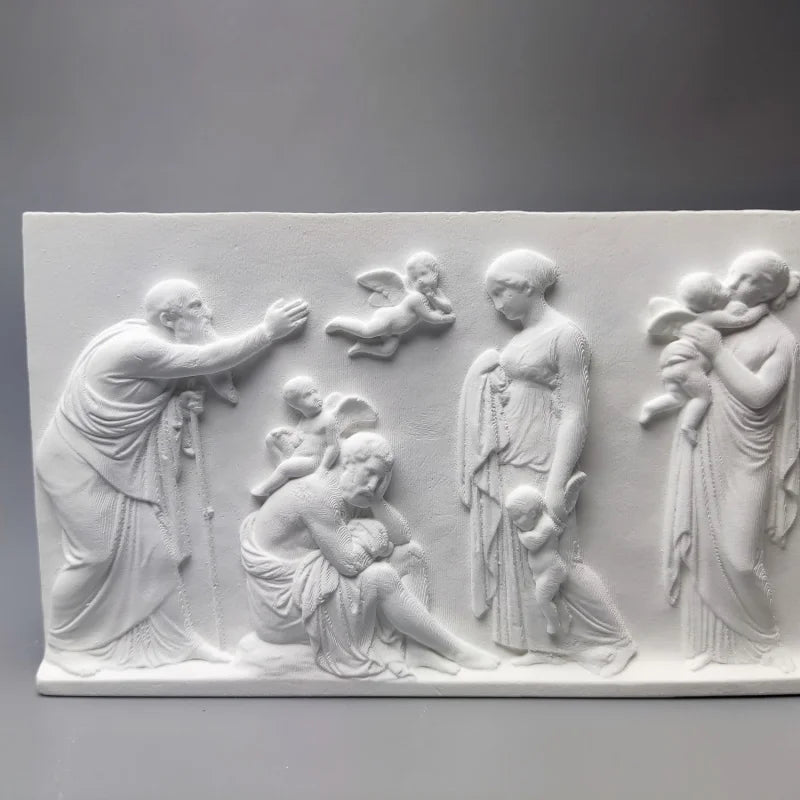 Nordic Retro Art Ornaments Ancient Greek Plaster Relief Room Decor Modern Home Office Cabinet Decor Room Luxury Decorations