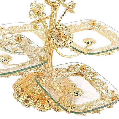 Tiered Fruit Trays Snack Tray Luxury Cupcake Stand Fruit Buffet Display Serving