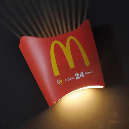 McDonald Pommes frites LED-Kreativlampe, Figur, Schlafzimmer, kabelloses Atmosphärenlicht, Heimdekoration, USB-Aufladung, Nachtlampe, Kindergeschenke