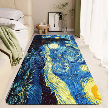 Doormat Van Gogh Bedside Mat Kitchen Carpet Home Floor Mats Entrance Door Rugs Prayer Rug Doormats Foot Bath Bathroom Decoration
