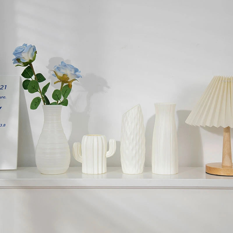 Nordic Vases Flower Bottle Plastic Plant Bottle Hydroponic Container Desktop Ornament Home Dining Table Decor Ваза Для Цветов