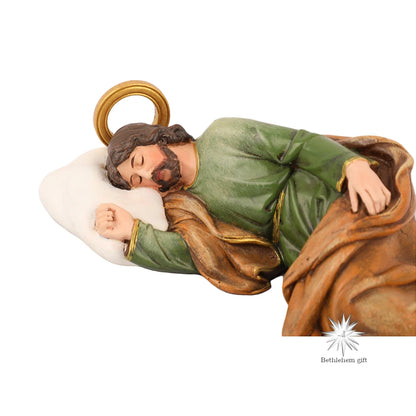 Cadeaux de Bethléem, Statue en résine de Saint Joseph endormi, Sculpture religieuse, ornement de bureau, décoration de maison et de bureau
