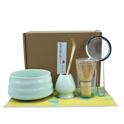 6pcs/set Japanese Style Matcha Tea Set With Tool Rack, Including Bowl, Whisk, Spoon, Great Gift For Ceremony, Traditional Japane