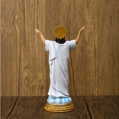 1Pc 8 Inches Alleluia He Is Risen Jesus Christ Statue Resurrection Figurine Auto Decoration Christian Saint Statue