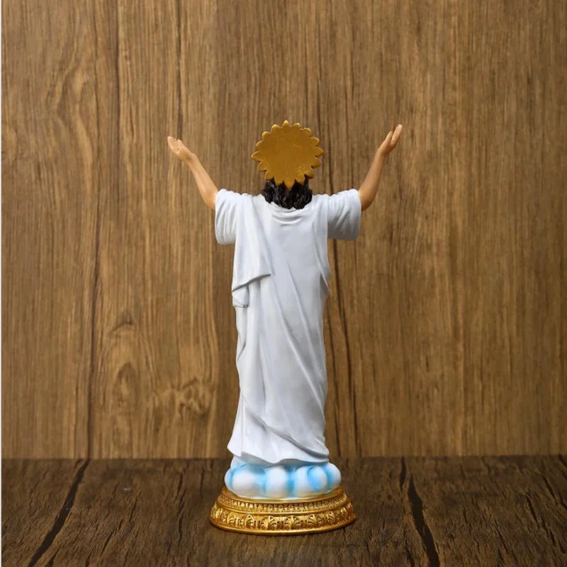 Statue de jésus Christ alléluia, 8 pouces, 1 pièce, Figurine de résurrection, décoration automatique, Statue de Saint chrétien