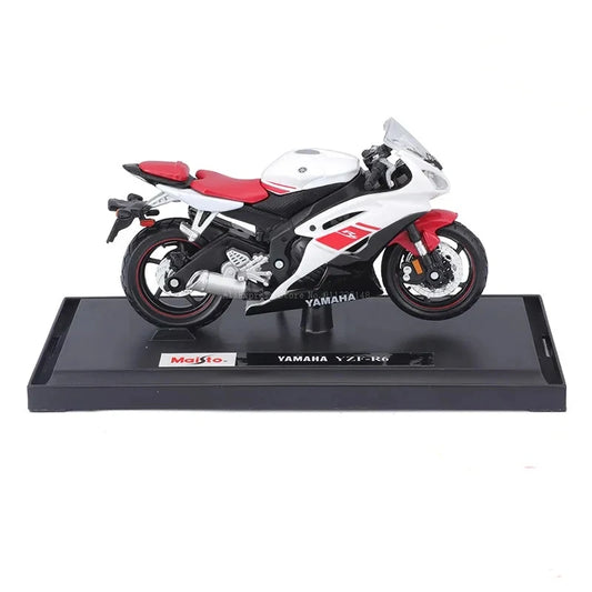 1:18 Scale Yamaha R6 Alloy Scooter Sport Bike Figurines Diecasts Kids Toy Motorcycle Racing Model Replicas Collect Gift for Boys
