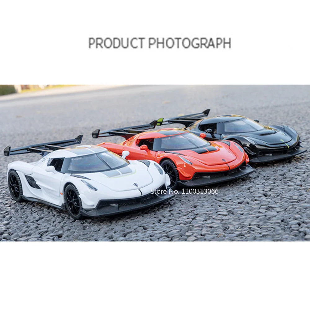 1/32 Scale Alloy Jesko Cars Models Toys Metal Diecasts Vehicles Model with Sound Light Sport Car Model for Boys Collection Gifts