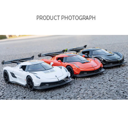 1/32 Scale Alloy Jesko Cars Models Toys Metal Diecasts Vehicles Model with Sound Light Sport Car Model for Boys Collection Gifts