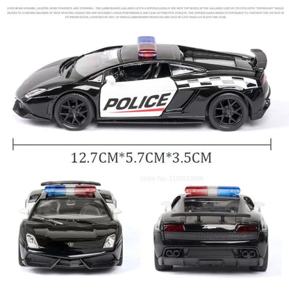 1:36 Ford Mustang Police Car Model Toy Alloy Diecasts Dodge Vehicles Model Simulation Car with Pull Back Collection Kids Gifts