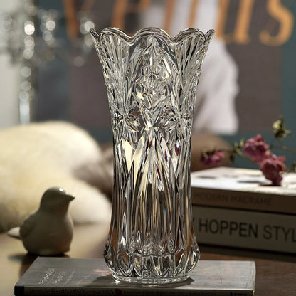 European-Style Desktop Glass Vase Minimalist Large Capacity Flower Arrangement for School Home Party Gathering CLH@8
