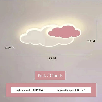 Children's Room Ceiling Light Modern Girl's Room Bedroom Study Ceiling Lamp Originality Cloud Shape Designer Decor Light Fixture
