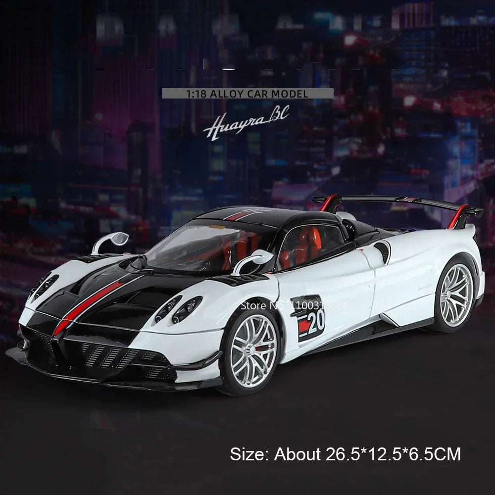 1:18 Apollo EVO Pagani Huayra Roadster BC Model Toy Cars Wheel Pull Back Miniature Vehicle 4 Doors Opened Car Toddler Kids Gifts