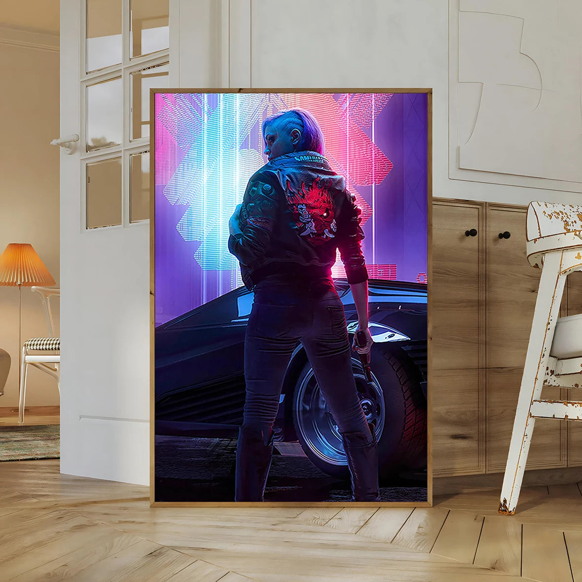 Cyberpunk Self-adhesive Poster Anime Movie Wallpaper Figures Wall Art Bedroom HD Decor Gift Home Decoration Painting Pictures