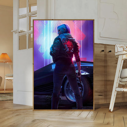 Cyberpunk Self-adhesive Poster Anime Movie Wallpaper Figures Wall Art Bedroom HD Decor Gift Home Decoration Painting Pictures