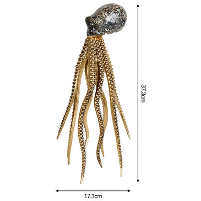 Resin Simple Octopus Shell Fragment Design Handicraft Living Room Decoration Ornaments Sculpture Art Animal Crafts