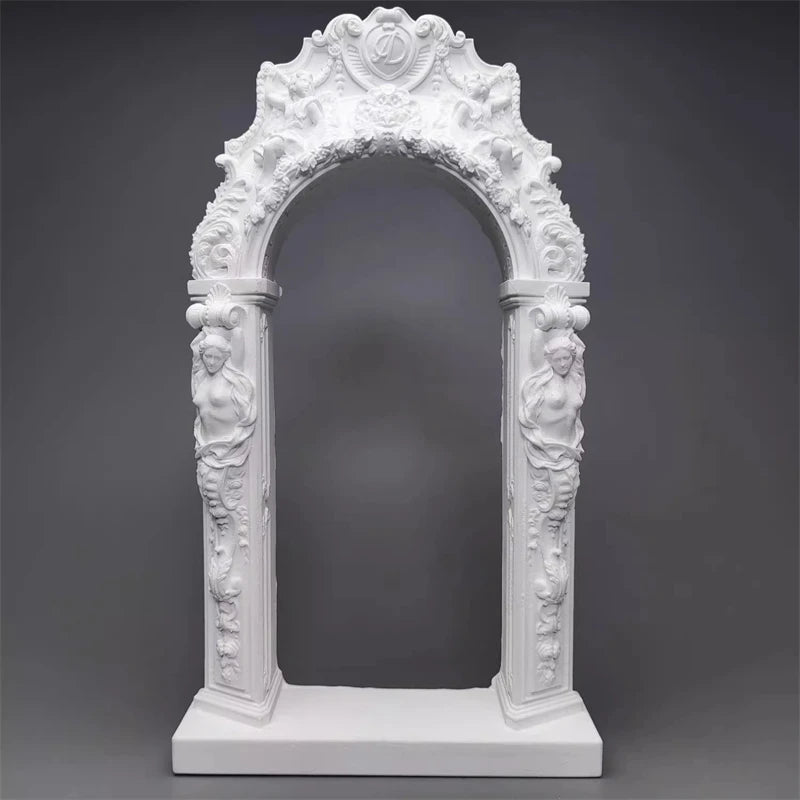 Rococo Style Goddess Door Cave Plaster Drawing Set Structure Art Architecture Sculpture Ornament Room Living Room Desktop Decor