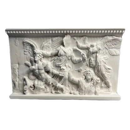 Ancient Greek Angels and Giants Relief Gypsum Sculpture Art Desktop Home Decoration Luxury Aesthetic Art Figurine Room Decor