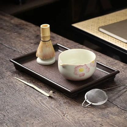 New hand-painted matcha set Japanese tea making tool to order tea Baibenli ceramic tea stand