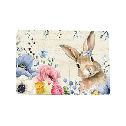 Happy Easter Spring Rabbit Flowers Kitchen Floormats Living Room Balcony Hallway Entrance Rugs Bathroom Toilet Non-slip Door Mat