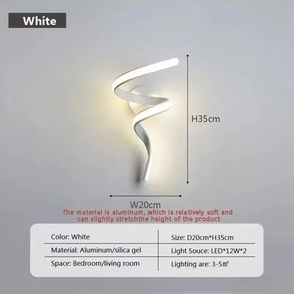 Nordic LED Wall Lamp Minimalist Large 42cm Line Lamp For Living Room Background Wall Bedroom Bedside Indoor Illumination Fixture