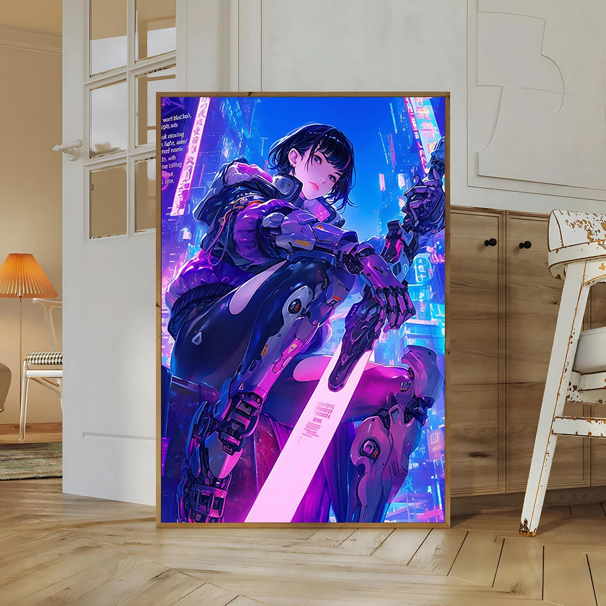 Cyberpunk Self-adhesive Poster Anime Movie Wallpaper Figures Wall Art Bedroom HD Decor Gift Home Decoration Painting Pictures